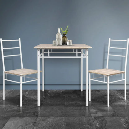 Artiss Dining Table And Chairs Set fo 3 Oak - Mekamart Australia