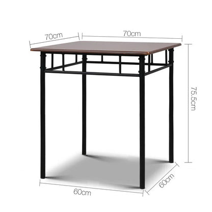 Artiss Dining Table And Chairs Set fo 3 Walnut - Mekamart Australia