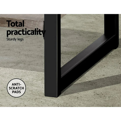 Artiss Bookshelf 3 Tiers - NOE Black and Oak - Mekamart Australia