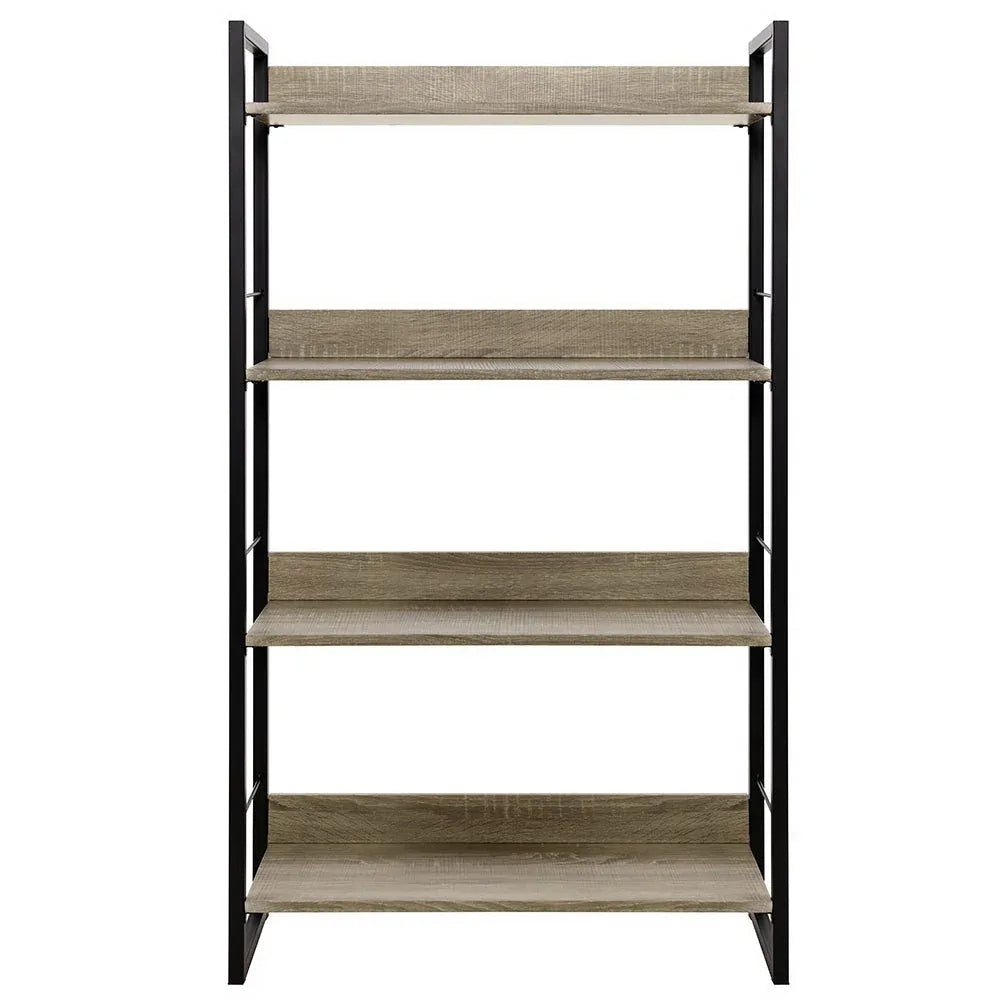 Artiss Bookshelf 4 Tiers - NOE Black and Oak - Mekamart Australia
