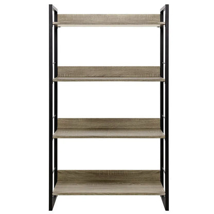 Artiss Bookshelf 4 Tiers - NOE Black and Oak - Mekamart Australia