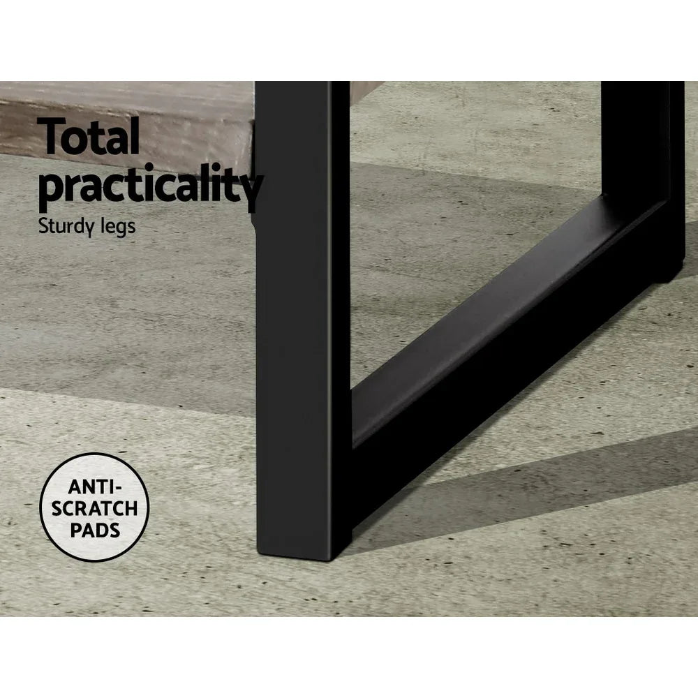 Artiss Bookshelf 5 Tiers - NOE Black and Oak - Mekamart Australia