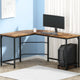 Artiss Computer Desk L-Shape CPU Stand Brown 147CM - Mekamart Australia