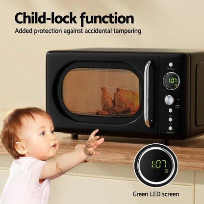 Devanti 20L Microwave Oven 700W Black - Mekamart Australia
