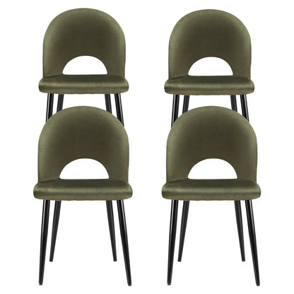 Artiss Dining Chairs Set of 4 Velvet Hollow Green - Mekamart Australia