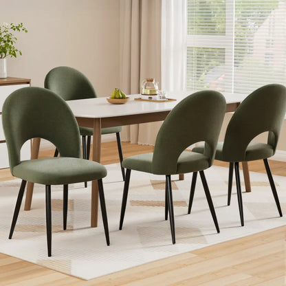 Artiss Dining Chairs Set of 4 Velvet Hollow Green - Mekamart Australia