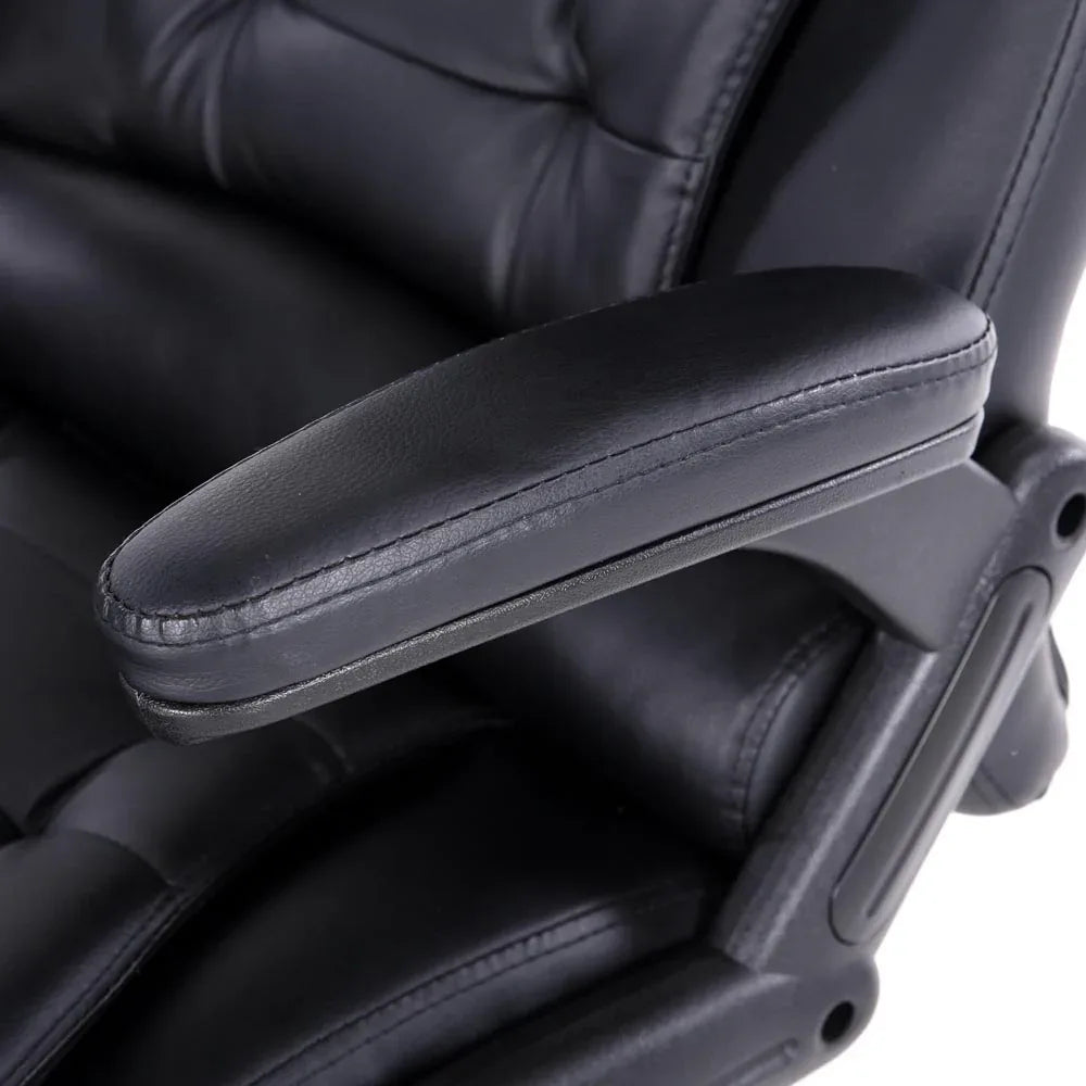 Artiss 8 Point Massage Office Chair Heated Seat Recliner PU Black - Mekamart Australia