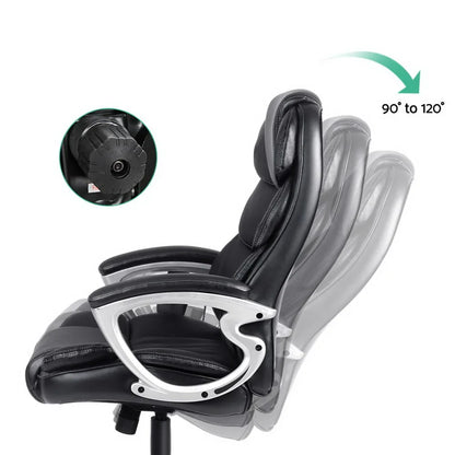 Artiss 8 Point Massage Office Chair Heated Seat PU Black - Mekamart Australia