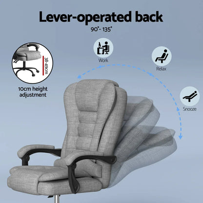 Artiss Executive Office Chair 4-Point Massage Adjustable Ergonomic Recline Back - Mekamart Australia