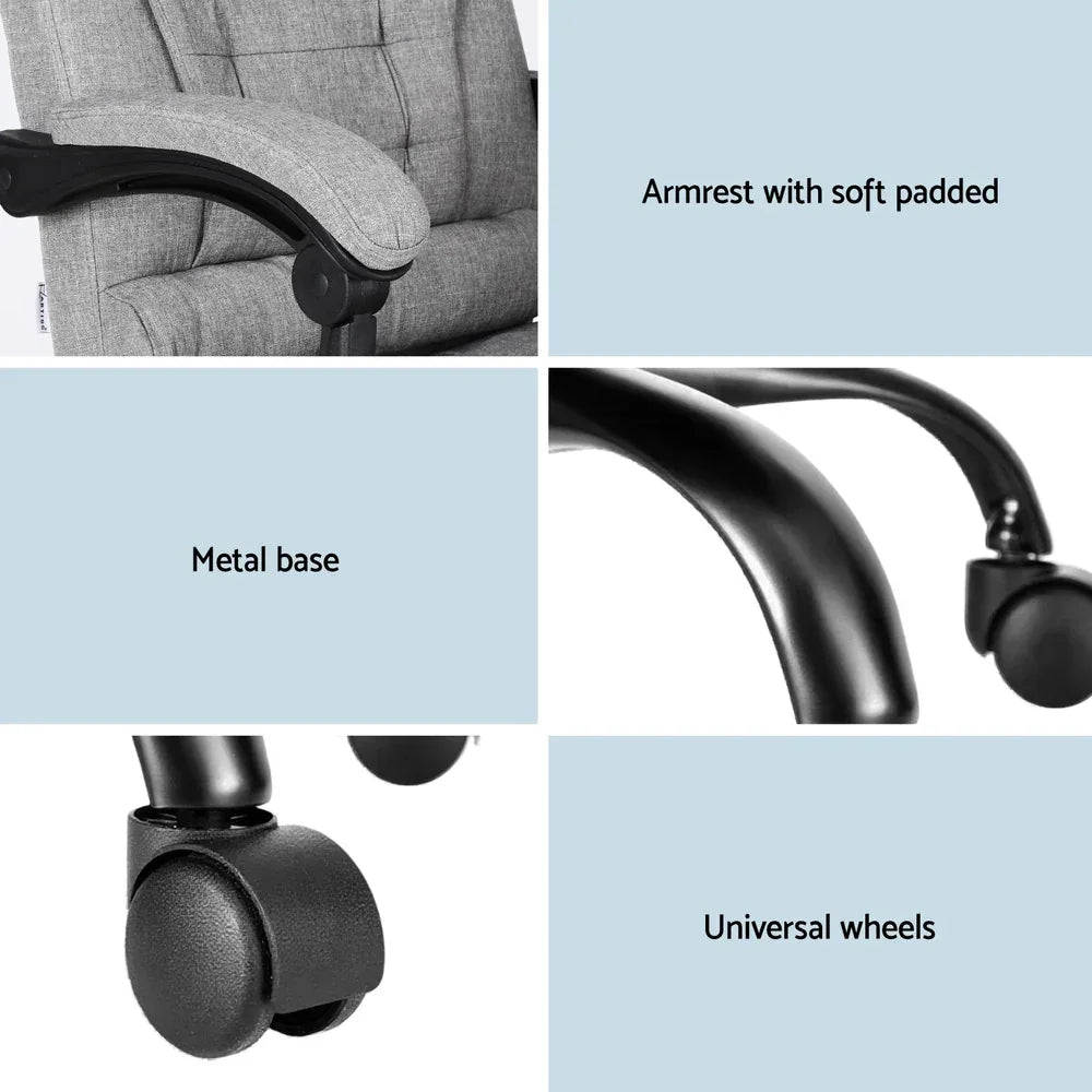 Artiss Executive Office Chair 4-Point Massage Adjustable Ergonomic Recline Back - Mekamart Australia