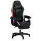 Artiss Gaming Office Chair 12 RGB LED Massage Computer Work Seat Footrest Black - Mekamart Australia