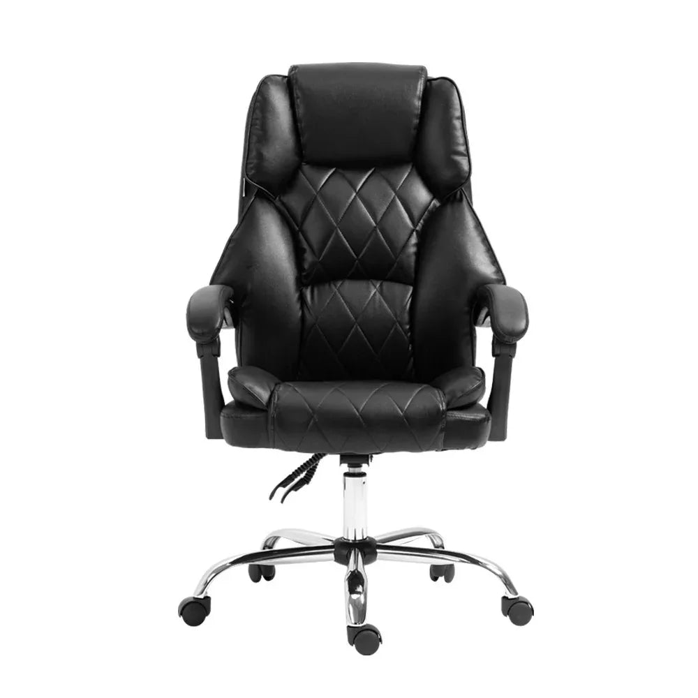 Artiss Executive Office Chair Leather Recliner Black - Mekamart Australia