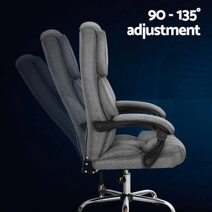 Artiss Executive Office Chair Recliner Grey - Mekamart Australia