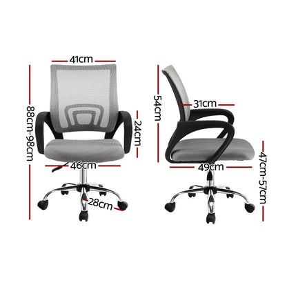 Artiss Mesh Office Chair Mid Back Grey - Mekamart Australia