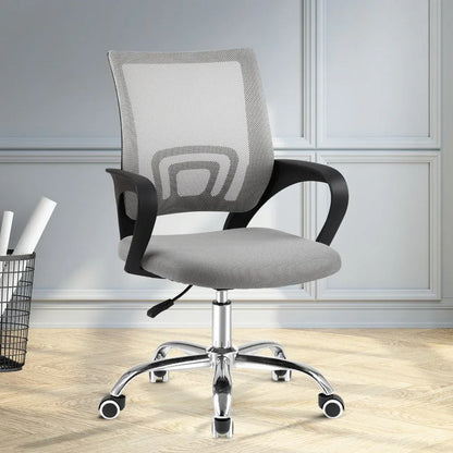 Artiss Mesh Office Chair Mid Back Grey - Mekamart Australia