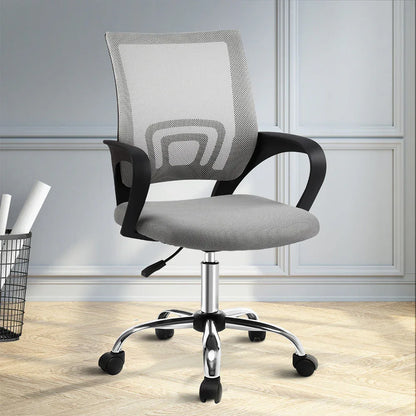 Artiss Mesh Office Chair Mid Back Grey - Mekamart Australia