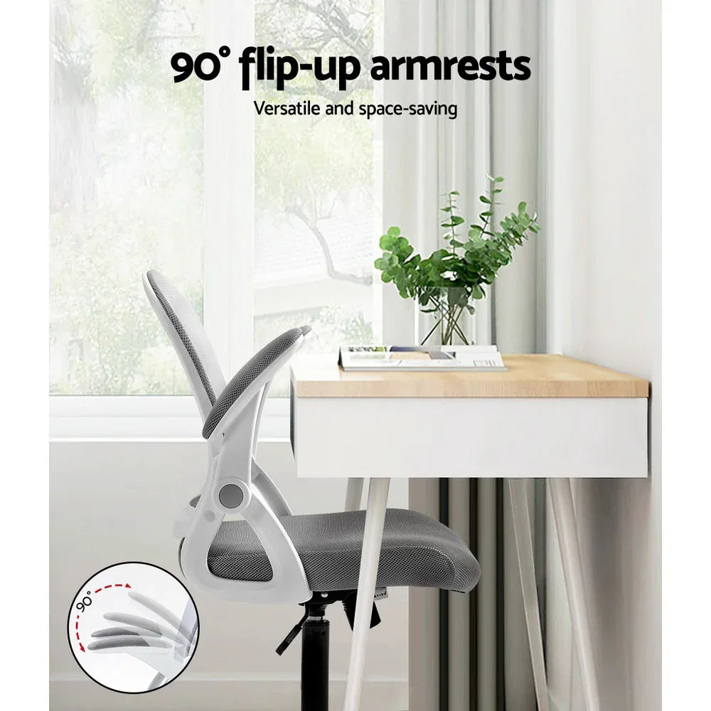Artiss Mesh Office Chair Mid Back Grey - Mekamart Australia