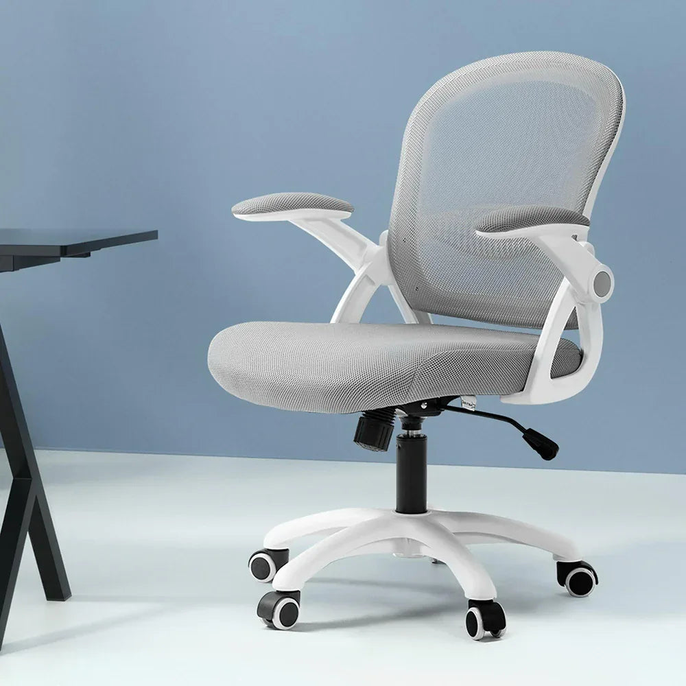 Artiss Mesh Office Chair Mid Back Grey - Mekamart Australia