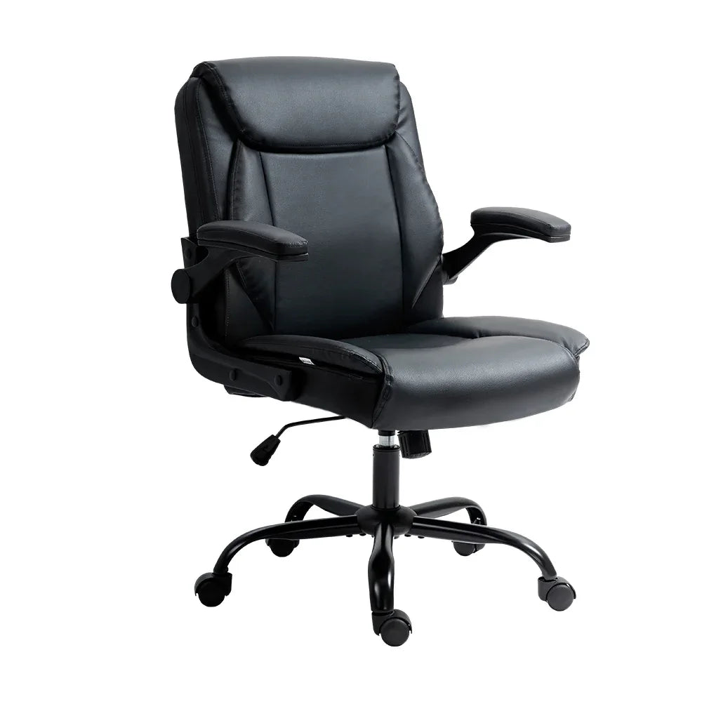 Artiss Executive Office Chair Mid Back Black - Mekamart Australia