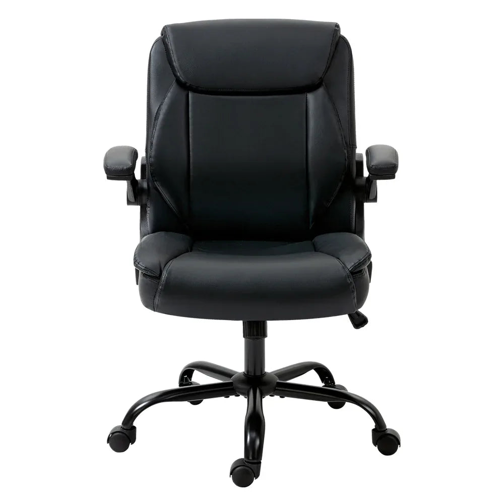 Artiss Executive Office Chair Mid Back Black - Mekamart Australia