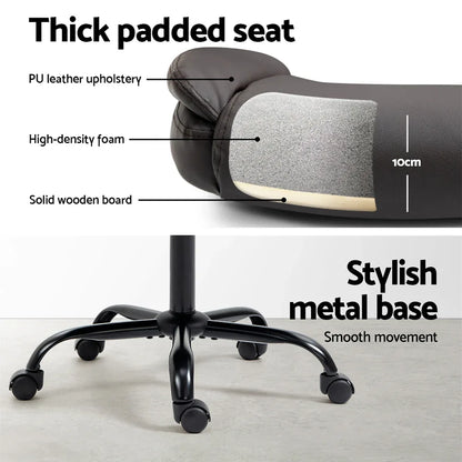 Artiss Executive Office Chair Mid Back Brwon - Mekamart Australia