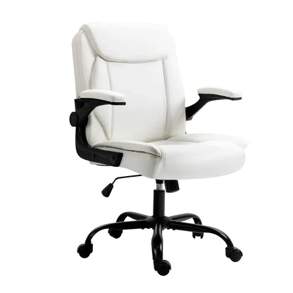 Artiss Executive Office Chair Mid Back White - Mekamart Australia