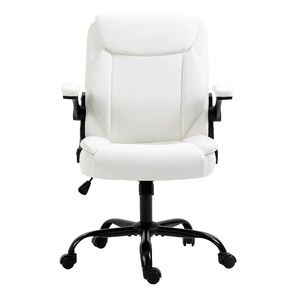 Artiss Executive Office Chair Mid Back White - Mekamart Australia