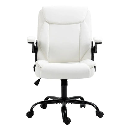 Artiss Executive Office Chair Mid Back White - Mekamart Australia