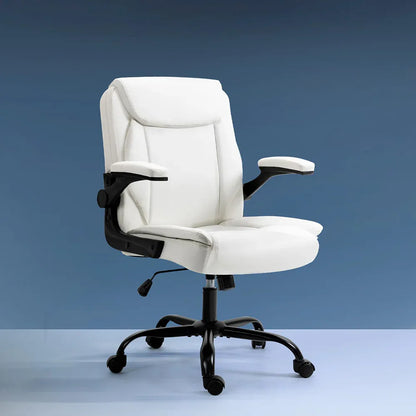 Artiss Executive Office Chair Mid Back White - Mekamart Australia