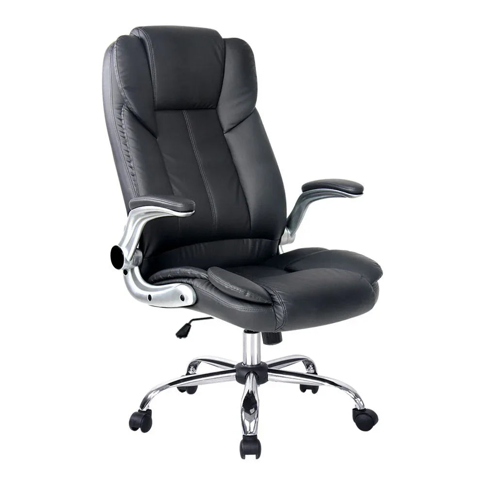 Artiss Executive Office Chair Leather Tilt Black - Mekamart Australia