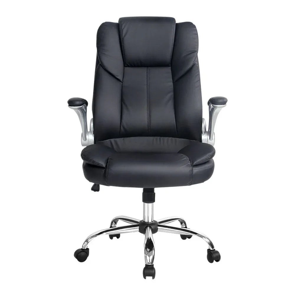 Artiss Executive Office Chair Leather Tilt Black - Mekamart Australia