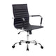 Artiss Office Chair Conference Chairs PU Leather Mid Back Black - Mekamart Australia
