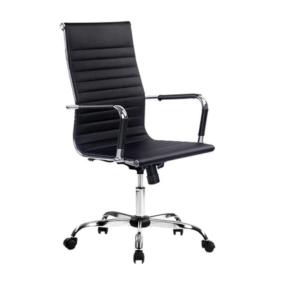 Artiss Office Chair Conference Chairs PU Leather High Back Black - Mekamart Australia