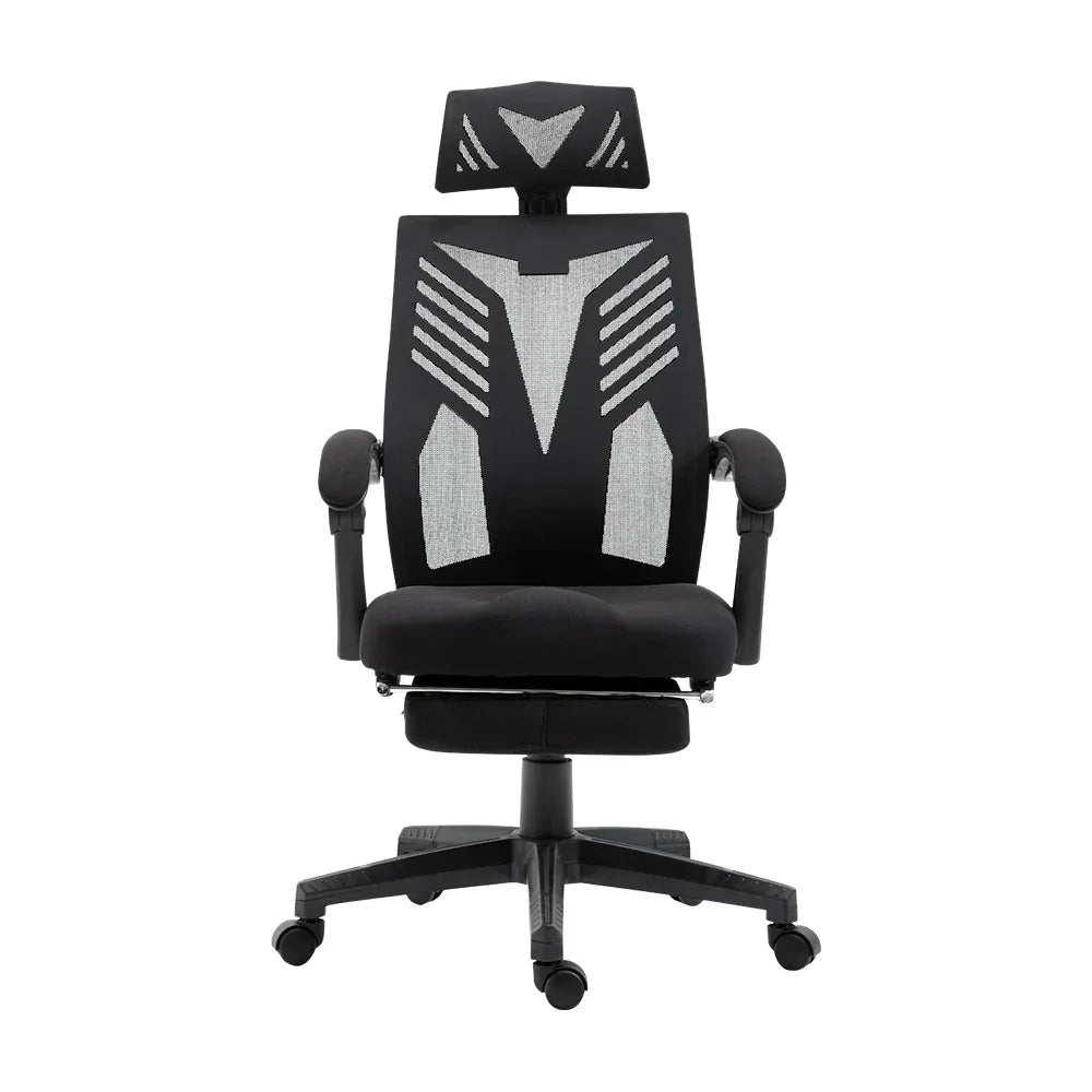 Artiss Mesh Office Chair Recliner Black - Mekamart Australia