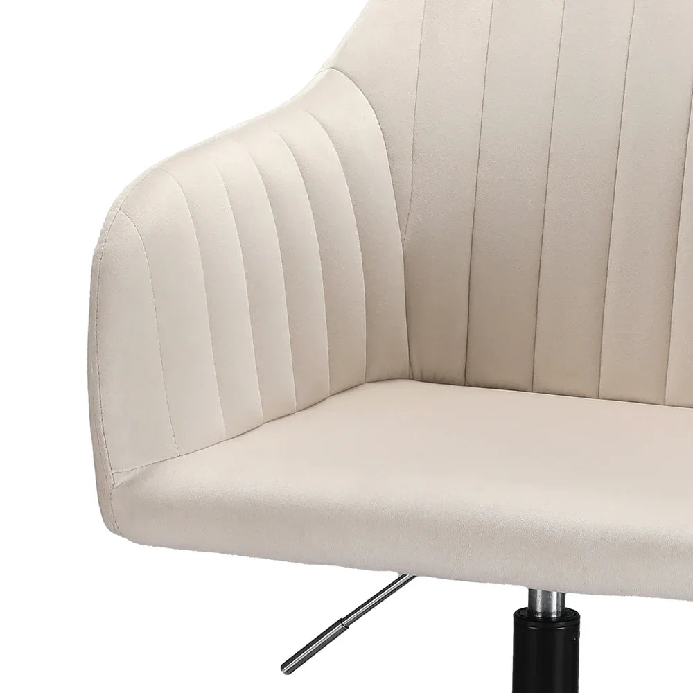 Artiss Office Chair Velvet Seat Cream - Mekamart Australia