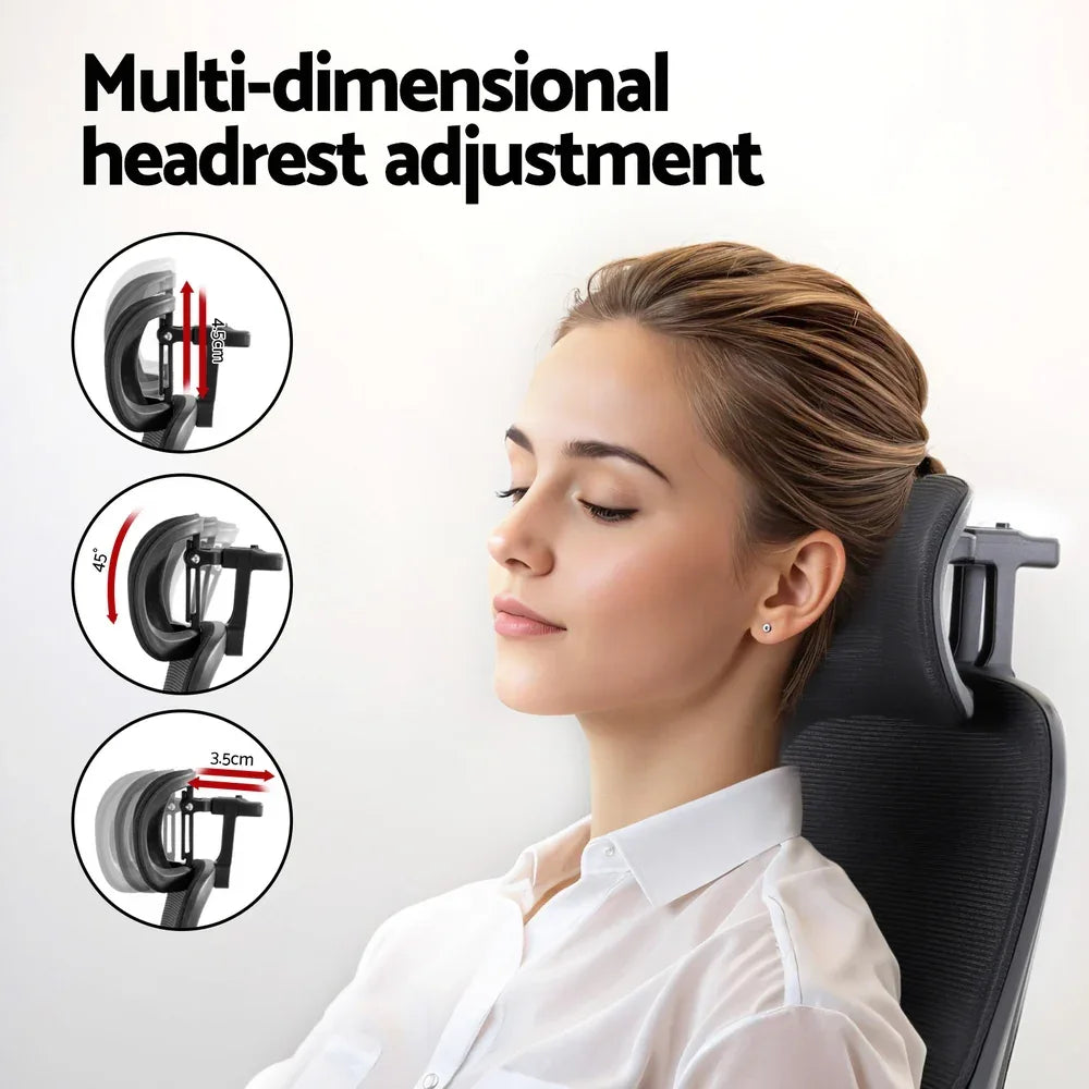 Artiss Ergonomic Office Chair Mesh Chairs Black - Mekamart Australia