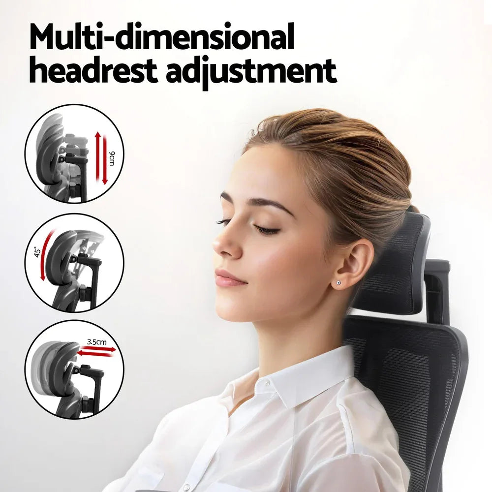 Artiss Ergonomic Mesh Office Chair Black - Mekamart Australia