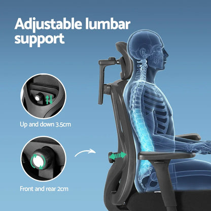 Artiss Ergonomic Mesh Office Chair Black - Mekamart Australia