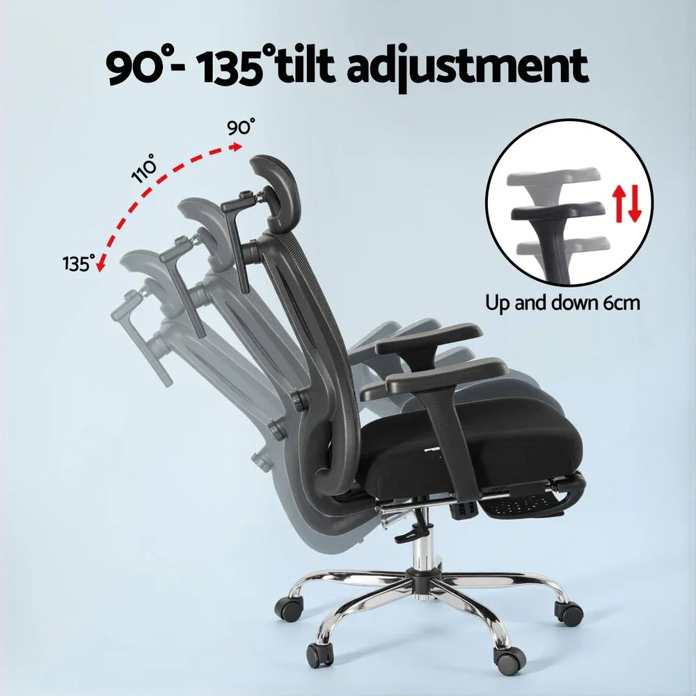 Artiss Ergonomic Mesh Office Chair Black - Mekamart Australia