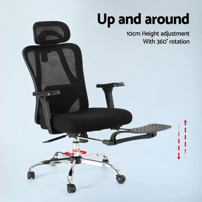 Artiss Ergonomic Mesh Office Chair Black - Mekamart Australia
