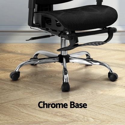 Artiss Ergonomic Office Chair Footrest Black - Mekamart Australia