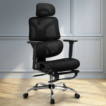 Artiss Ergonomic Office Chair Footrest Black - Mekamart Australia