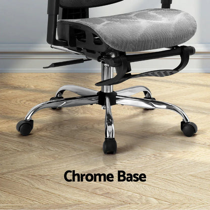 Artiss Ergonomic Office Chair Footrest Grey - Mekamart Australia