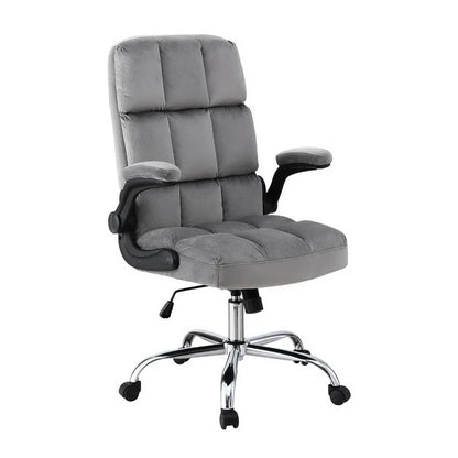 Artiss Office Chair Velvet Seat Racing Gaming Computer Desk Chairs Armrest Grey - Mekamart Australia