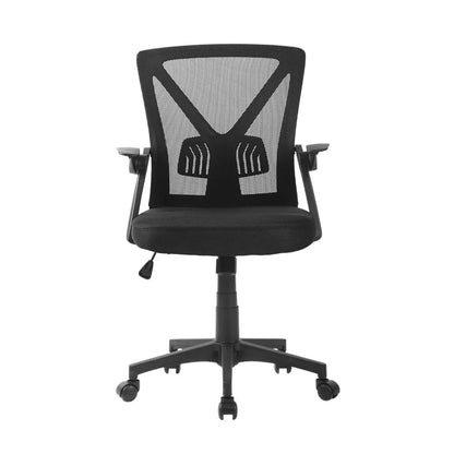 Artiss Mesh Office Chair Mid Back Black - Mekamart Australia
