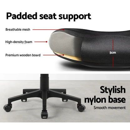 Artiss Mesh Office Chair Mid Back Black - Mekamart Australia