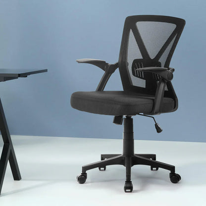 Artiss Mesh Office Chair Mid Back Black - Mekamart Australia