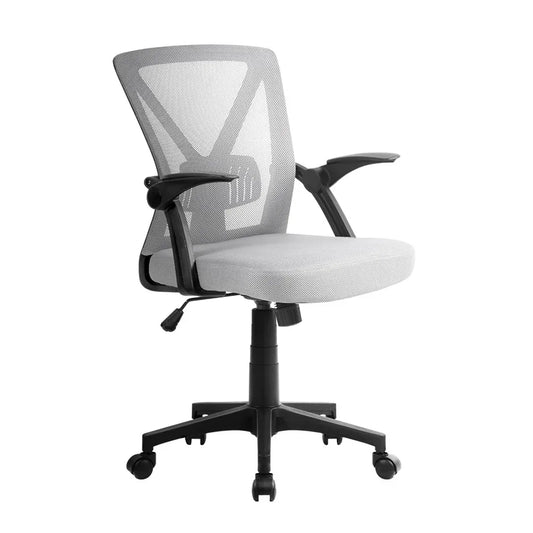 Artiss Mesh Office Chair Mid Back Grey - Mekamart Australia