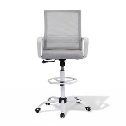 Artiss Office Chair Drafting Chairs Stool Computer Desk Studios Mesh White - Mekamart Australia