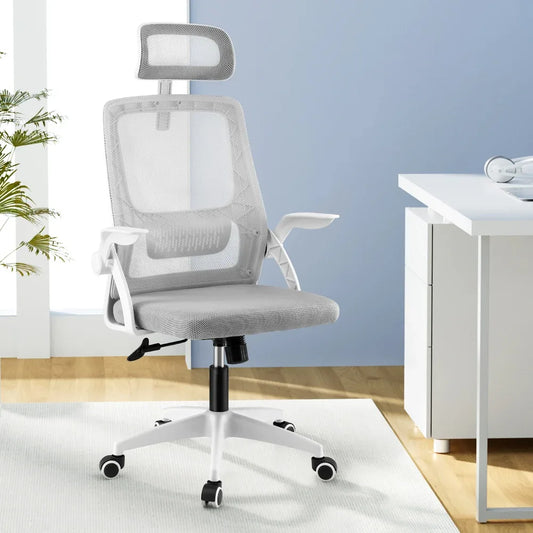 Artiss Ergonomic Office Chair Computer Desk Chairs Headrest Adjustable Grey - Mekamart Australia